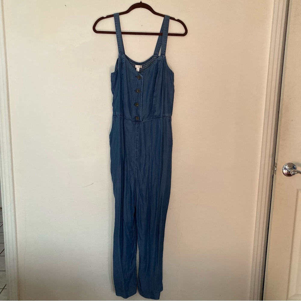 Chambray jumpsuit size L boho